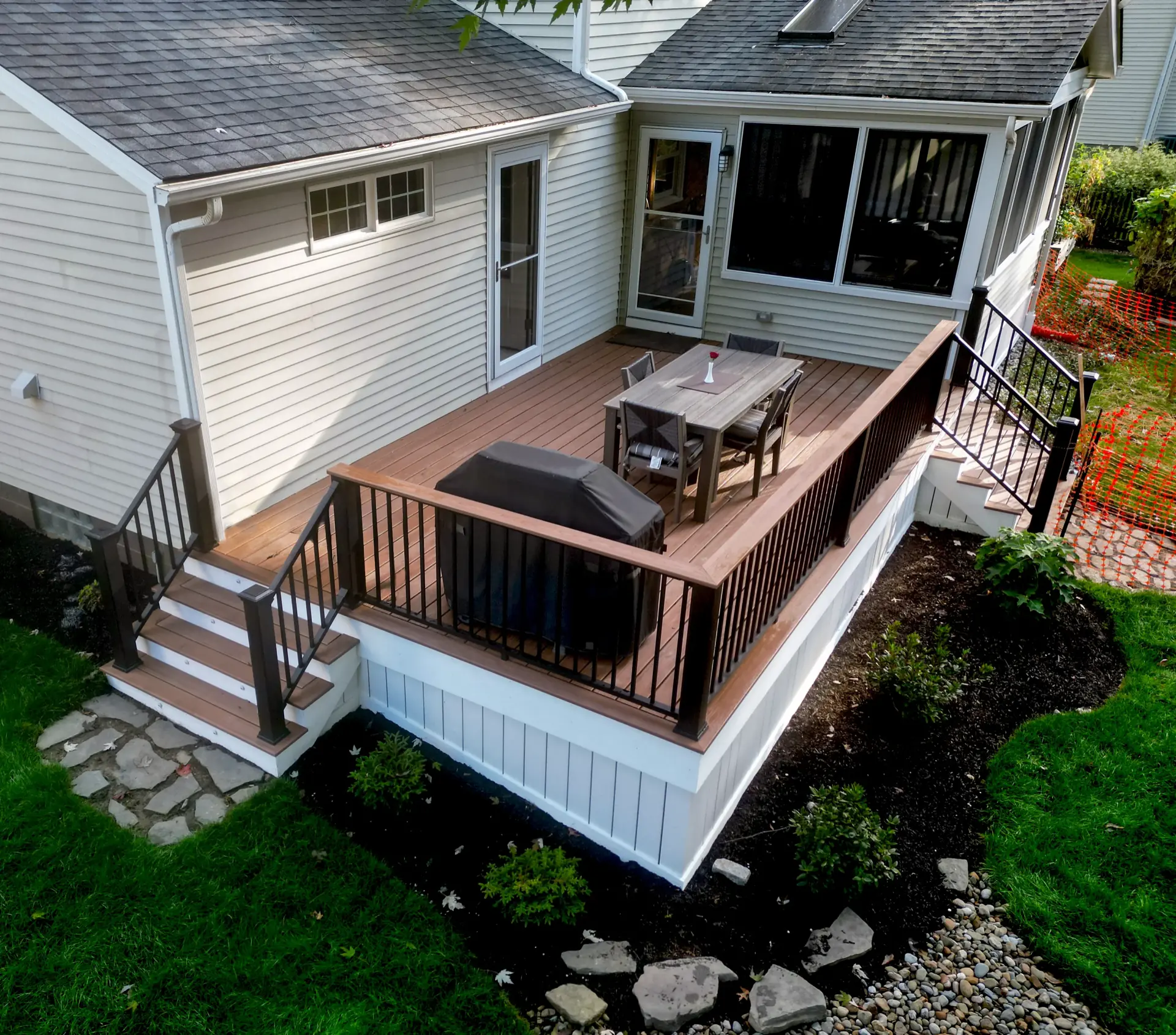 Elevated view of multi-level design